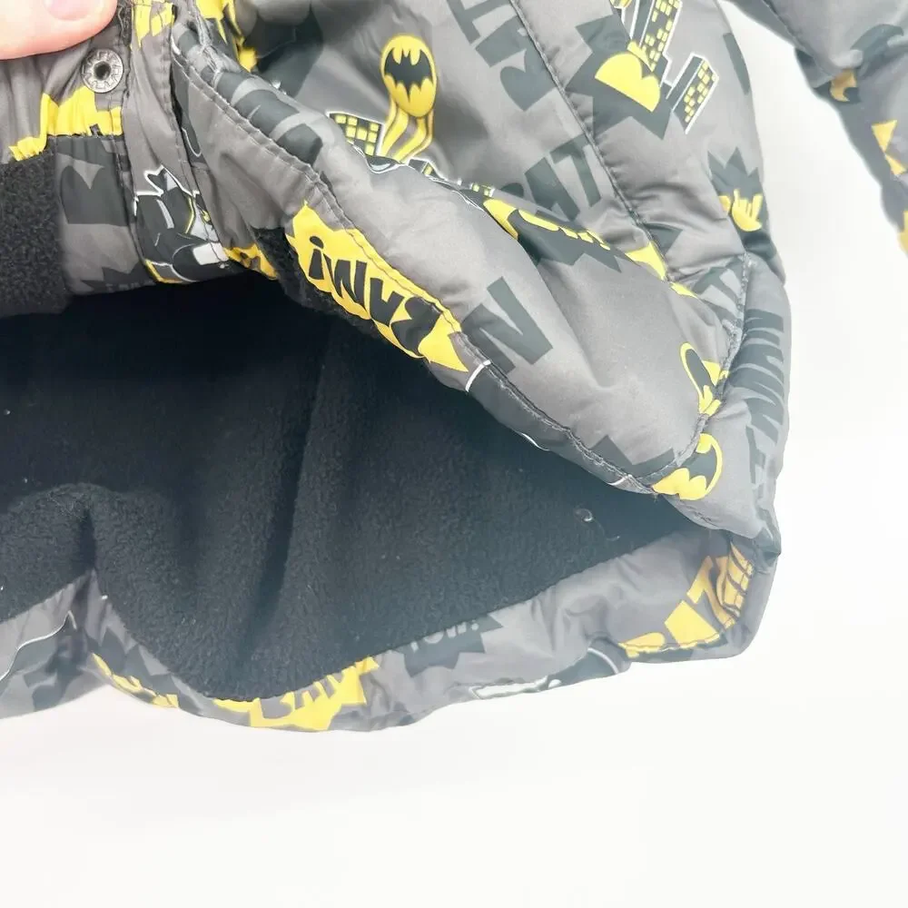 Zara Baby Boys Winter Outerwear Batman Fleece Lined Hooded Puffer Jacket 2/3Y‎